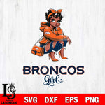 Denver Broncos Fashion Black Fan Girl Betty Boop Svg Eps Dxf Png File, Digital Download, Instant Download