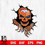 Denver Broncos Ferocious Skull SVG