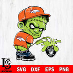 Denver Broncos Frankenstein Piss On Las Vegas Raiders Svg Eps Dxf Png File, Digital Download, Instant Download