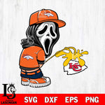 Denver Broncos Ghostface Piss On Kansas City Chiefs Svg Eps Dxf Png File, Digital Download, Instant Download