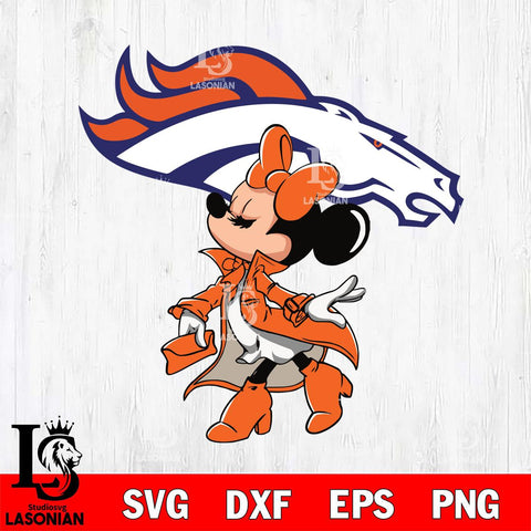 Denver Broncos Glamorous Minnie Svg Eps Dxf Png File, Digital Download, Instant Download