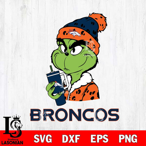 Denver Broncos Grinch Bougie Leopard Svg Eps Dxf Png File, Digital Download, Instant Download