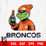 Denver Broncos Grinch Drinking Beer Christmas Svg Eps Dxf Png File,Cricut svg files, Digital Download, Instant Download