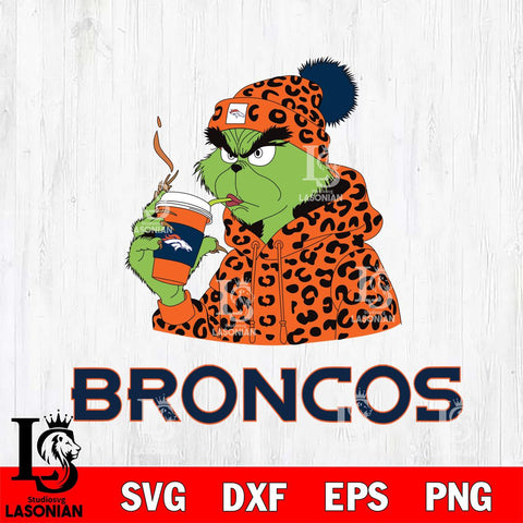 Denver Broncos Grinch Leopard Christmas Svg Eps Dxf Png File,Cricut svg files, Digital Download, Instant Download