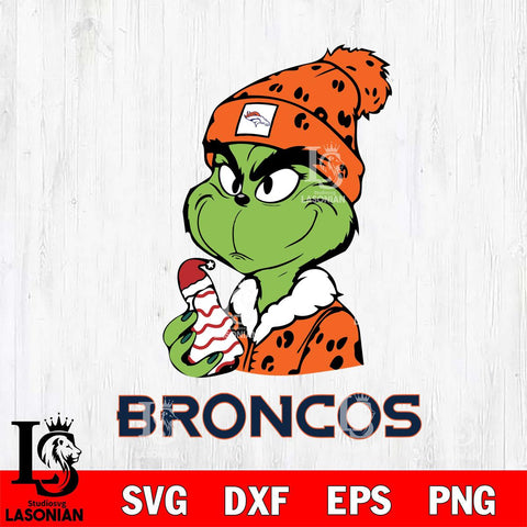 Denver Broncos Grinch Tree Cake Svg Eps Dxf Png File, Digital Download, Instant Download