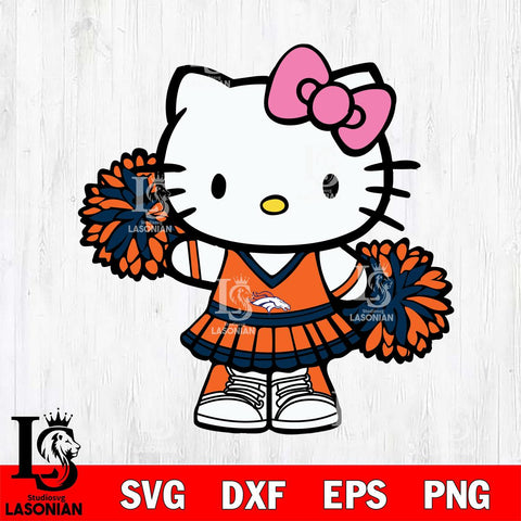 Denver Broncos Hello Kitty Cheerleader 11 Svg Eps Dxf Png File, Digital Download, Instant Download