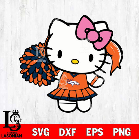 Denver Broncos Hello Kitty Cheerleader 12 Svg Eps Dxf Png File, Digital Download, Instant Download