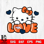 Denver Broncos Hello Kitty Love Svg Eps Dxf Png File, Digital Download, Instant Download