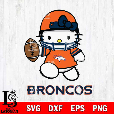 Denver Broncos Hello Kitty Nfl 4 Svg Eps Dxf Png File, Digital Download, Instant Download