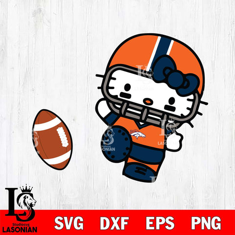 Denver Broncos Hello Kitty sport 12 Svg Eps Dxf Png File, Digital Download, Instant Download