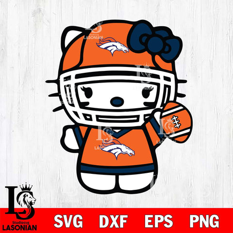 Denver Broncos Hello Kitty sport 6 Svg Eps Dxf Png File, Digital Download, Instant Download