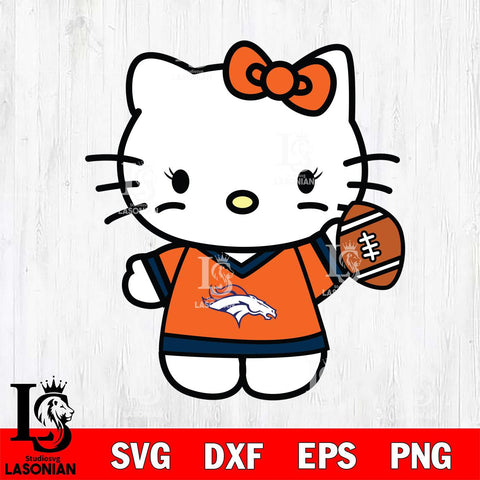 Denver Broncos Hello Kitty sport 7 Svg Eps Dxf Png File, Digital Download, Instant Download