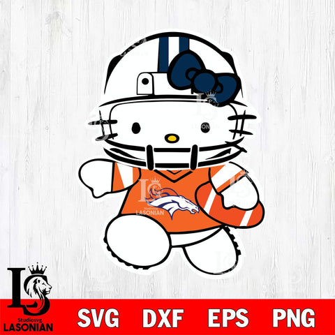 Denver Broncos Hello Kitty sport 8 Svg Eps Dxf Png File, Digital Download, Instant Download