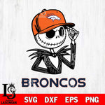 Denver Broncos Jack Skellington 3 Halloween Svg Eps Dxf Png File, Digital Download, Instant Download