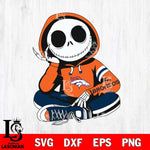 Denver Broncos Jack Skellington halloween Svg Eps Dxf Png File, Digital Download, Instant Download