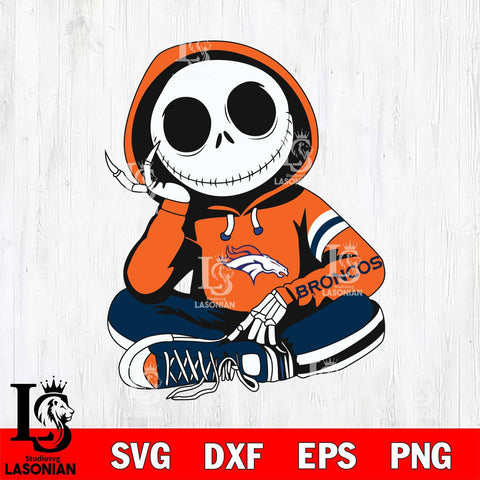 Denver Broncos Jack Skellington halloween Svg Eps Dxf Png File, Digital Download, Instant Download