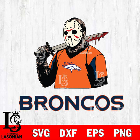 Denver Broncos Jason Voorhees 11 Svg Eps Dxf Png File, Digital Download