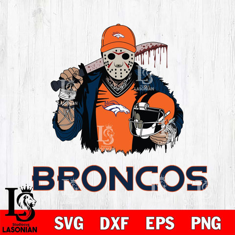 Denver Broncos Jason Voorhees 2 Svg Eps Dxf Png File, Digital Download