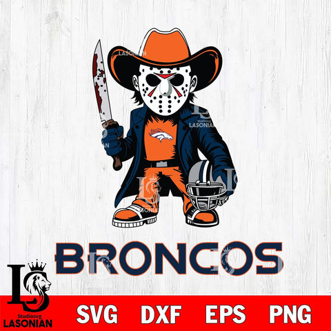 Denver Broncos Jason Voorhees 3 Svg Eps Dxf Png File, Digital Download