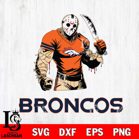 Denver Broncos Jason Voorhees Svg Eps Dxf Png File, Digital Download