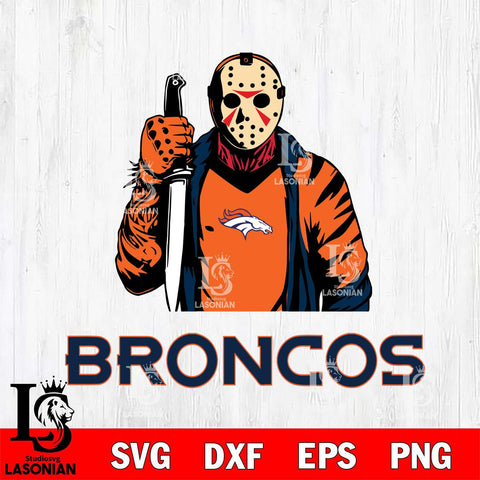 Denver Broncos Jason Voorhees 6 Svg Eps Dxf Png File, Digital Download