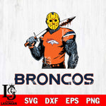 Denver Broncos Jason Voorhees 7 Svg Eps Dxf Png File, Digital Download