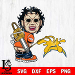 Denver Broncos Leatherface Piss On Los Angeles Chargers Svg Eps Dxf Png File, Digital Download, Instant Download