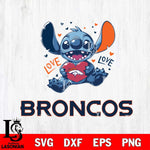 Denver Broncos Love Stitch, Svg Eps Dxf Png File, Digital Download