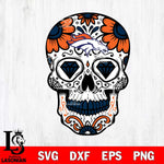 Denver Broncos Mexico Skull SVG 2