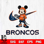 Denver Broncos Mikey Mouse Disney NIKE, Svg Eps Dxf Png File, Digital Download