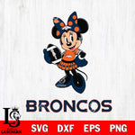 Denver Broncos Minnie Mouse, Svg Eps Dxf Png File, Digital Download