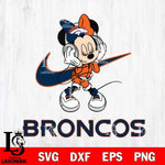 Denver Broncos Minnie Mouse Dancing NIKE, Svg Eps Dxf Png File, Digital Download