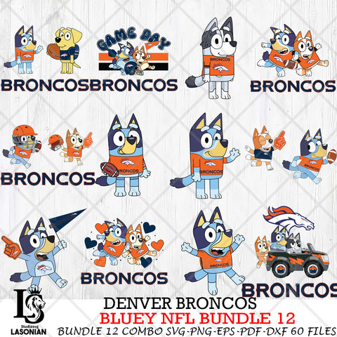 Denver Broncos NFL Bundle 12 Svg Eps Dxf Png File, Digital Download, Instant Download