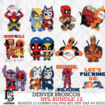 Denver Broncos NFL Bundle 12 Svg Eps Dxf Png File, Digital Download, Instant Download