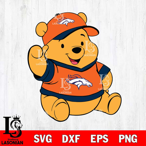 Denver Broncos Pooh Bear Svg Eps Dxf Png File, Digital Download, Instant Download