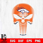 Denver Broncos Punisher Skull SVG