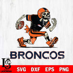 Denver Broncos Skeleton Football Svg Eps Dxf Png File, Digital Download