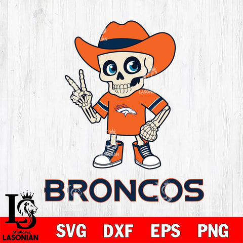 Denver Broncos Skeleton Football 2 Svg Eps Dxf Png File, Digital Download