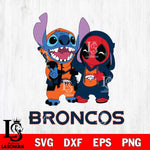 Denver Broncos Stitch And Deadpool Cute Svg Eps Dxf Png File, Digital Download, Instant Download