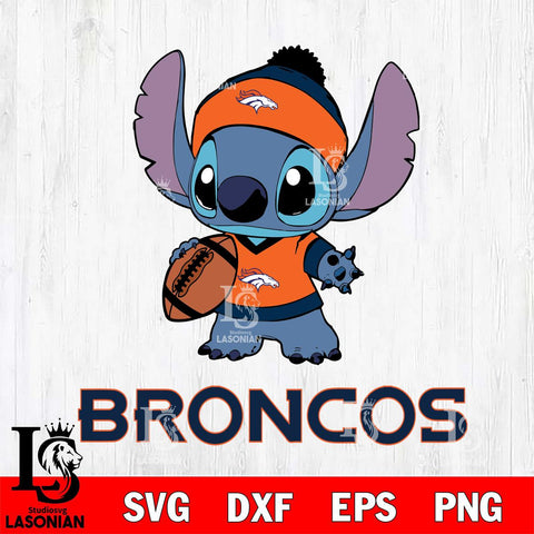 Denver Broncos Stitch Disney, Svg Eps Dxf Png File, Digital Download