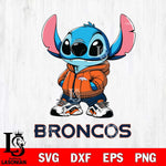 Denver Broncos Stitch Disney NFL Svg Eps Dxf Png File, Digital Download, Instant Download