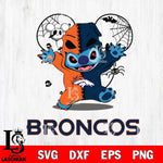 Denver Broncos Stitch Horror Halloween 2 Svg Eps Dxf Png File, Digital Download, Instant Download