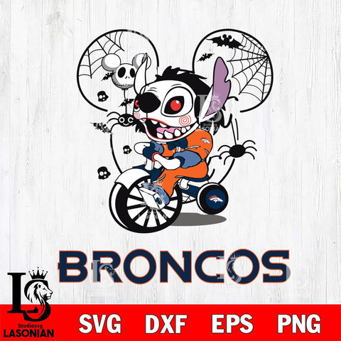 Denver Broncos Stitch Jigsaws Halloween Svg Eps Dxf Png File, Digital Download, Instant Download