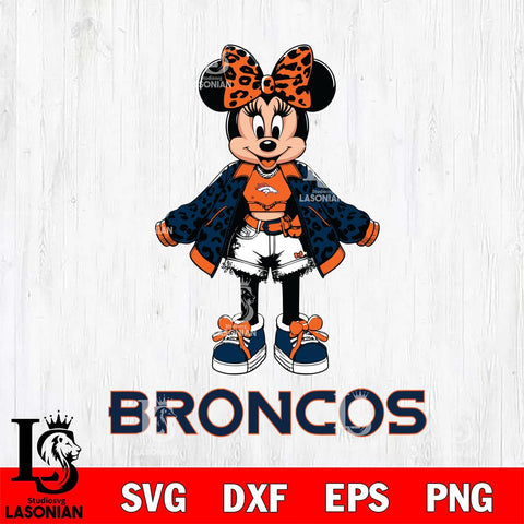 Denver Broncos Style Minnie Disney Svg Eps Dxf Png File, Digital Download, Instant Download