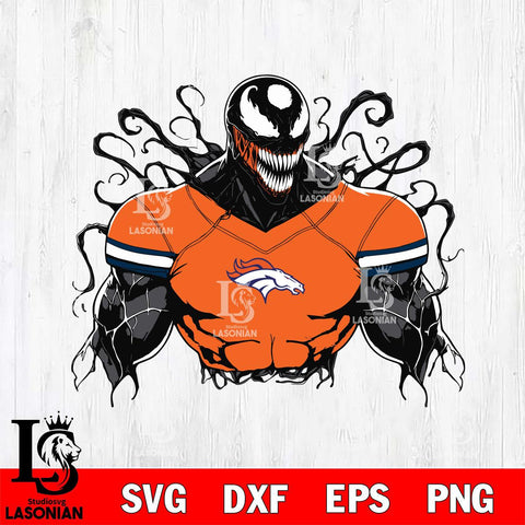 Denver Broncos Venom Marvel Svg Eps Dxf Png File, Digital Download, Instant Download