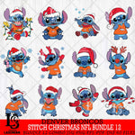 Denver Broncos  Stitch Christmas NFL Bundle 12 Svg Eps Dxf Png File, Digital Download, Instant Download