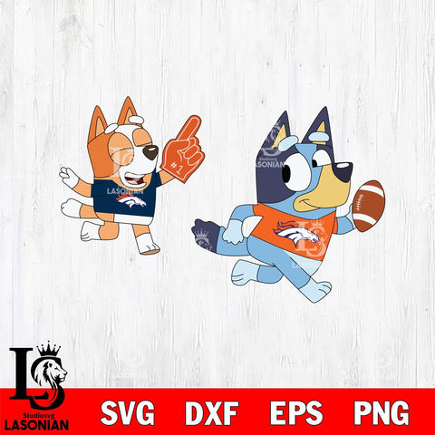 Denver Broncos bluey football 2 Svg Eps Dxf Png File, Digital Download, Instant Download