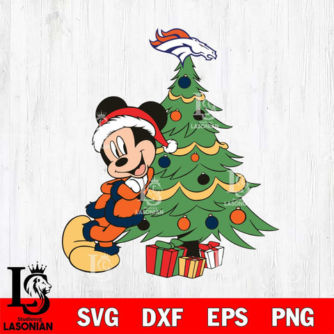 Denver Broncos mickey christmas 12 Svg Eps Dxf Png File, Digital Download, Instant Download