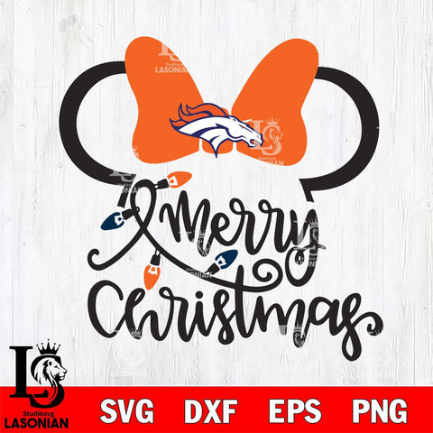 Denver Broncos mickey christmas 3 Svg Eps Dxf Png File, Digital Download, Instant Download