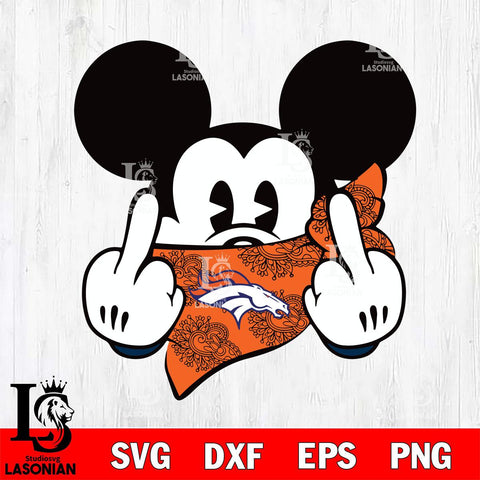 Denver Broncos mickey christmas 4 Svg Eps Dxf Png File, Digital Download, Instant Download